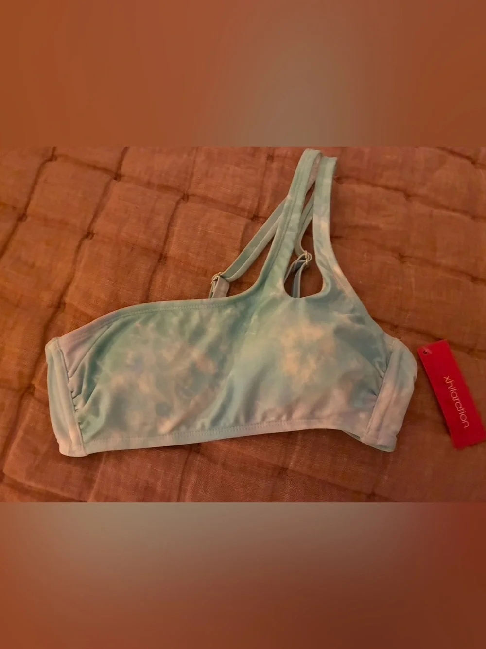 Juniors One Shoulder Side Wire Bralette Bikini Top Xhilaration Small 0-2